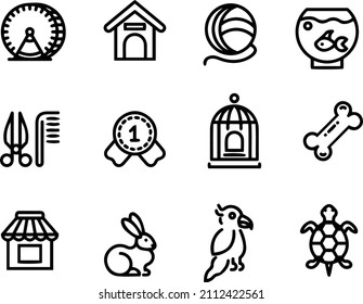 pet vector icons zoo for commercial use