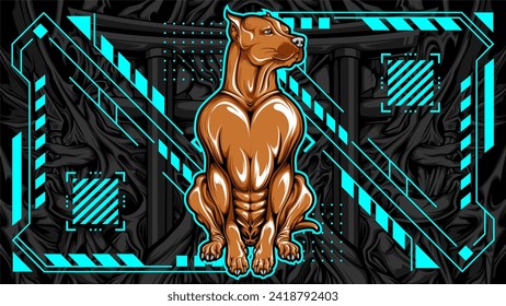 ilustración de vector de mascota para su producto de impresión