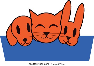 Pet vector for pet shop logo use.