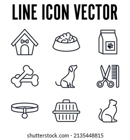 Pet, vet set icon symbol template for graphic and web design collection logo vector illustration