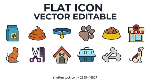 Pet, vet set icon symbol template for graphic and web design collection logo vector illustration