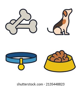 Pet, vet set icon symbol template for graphic and web design collection logo vector illustration