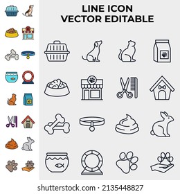 Pet, vet set icon symbol template for graphic and web design collection logo vector illustration