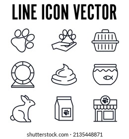 Pet, vet set icon symbol template for graphic and web design collection logo vector illustration