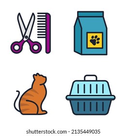 Pet, vet set icon symbol template for graphic and web design collection logo vector illustration