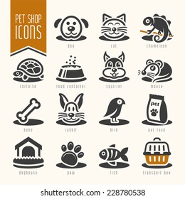 Pet, Vet, Pet Shop Icon Set