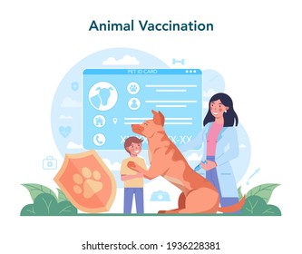 Pet veterinarian concept. Veterinary doctor checking and treating
