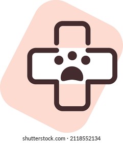Pet veterinarian, illustration, vector on a white background.