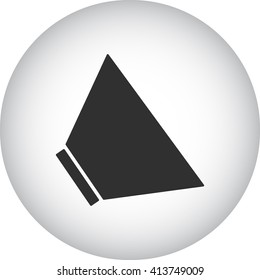 Pet veterinary collar sign simple icon on  background