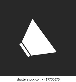 Pet veterinary collar sign simple icon on  background