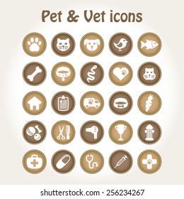 Pet And Veterinary Icon Set