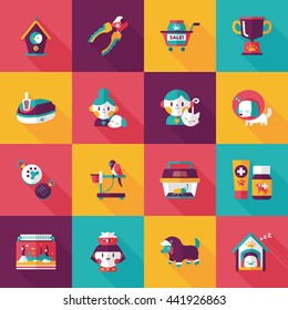 Pet and veterinary icons set