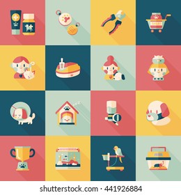 Pet and veterinary icons set