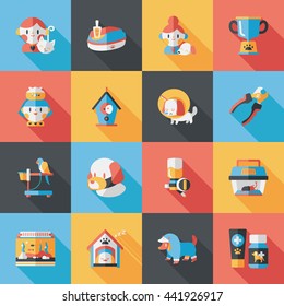Pet and veterinary icons set