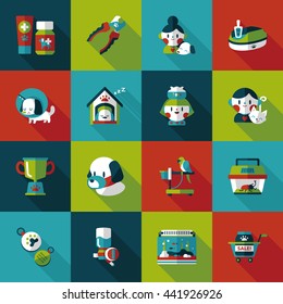 Pet and veterinary icons set