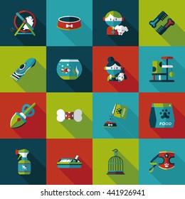 Pet and veterinary icons set