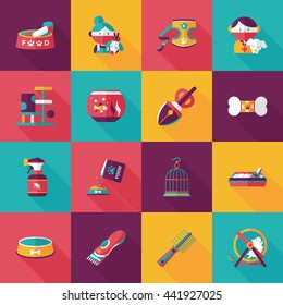 Pet and veterinary icons set