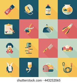 Pet and veterinary icons set