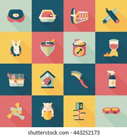 Pet and veterinary icons set