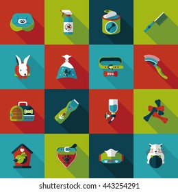 Pet and veterinary icons set