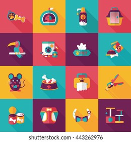 Pet and veterinary icons set