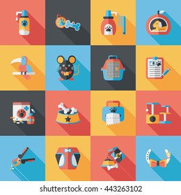 Pet and veterinary icons set