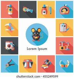 Pet and veterinary icons set