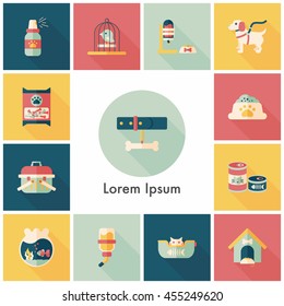 Pet and veterinary icons set
