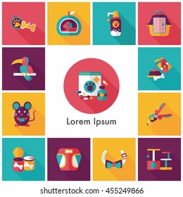 Pet and veterinary icons set