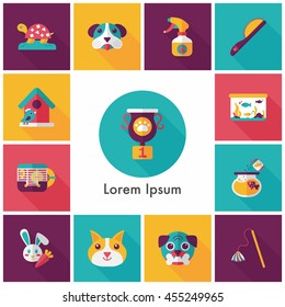 Pet and veterinary icons set