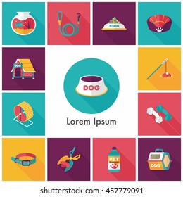 Pet and veterinary icons set