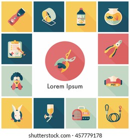 Pet and veterinary icons set