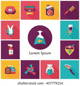 Pet and veterinary icons set