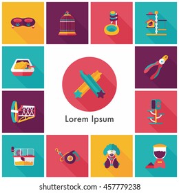 Pet and veterinary icons set