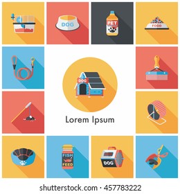 Pet and veterinary icons set