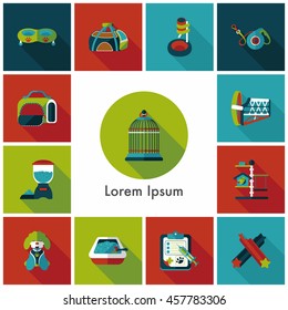 Pet and veterinary icons set