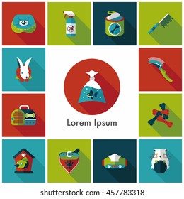 Pet and veterinary icons set