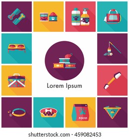 Pet and veterinary icons set