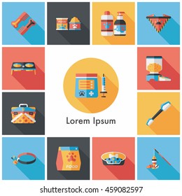 Pet and veterinary icons set