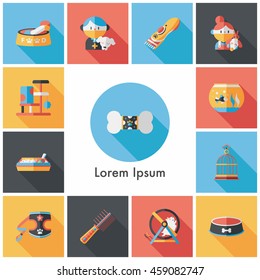 Pet and veterinary icons set