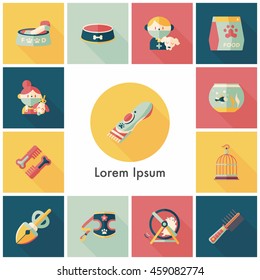 Pet and veterinary icons set