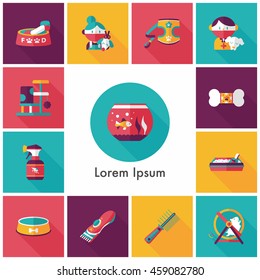 Pet and veterinary icons set