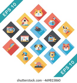 Pet and veterinary icons set