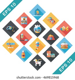 Pet and veterinary icons set
