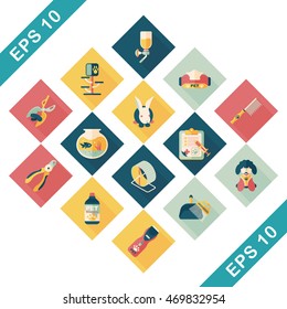 Pet and veterinary icons set