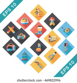 Pet and veterinary icons set