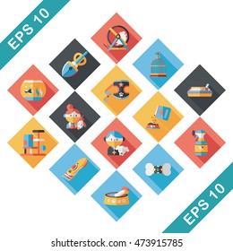 Pet and veterinary icons set