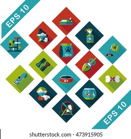 Pet and veterinary icons set