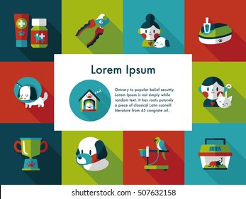 Pet and veterinary icons set