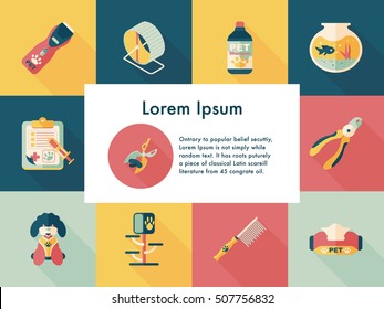 Pet and veterinary icons set